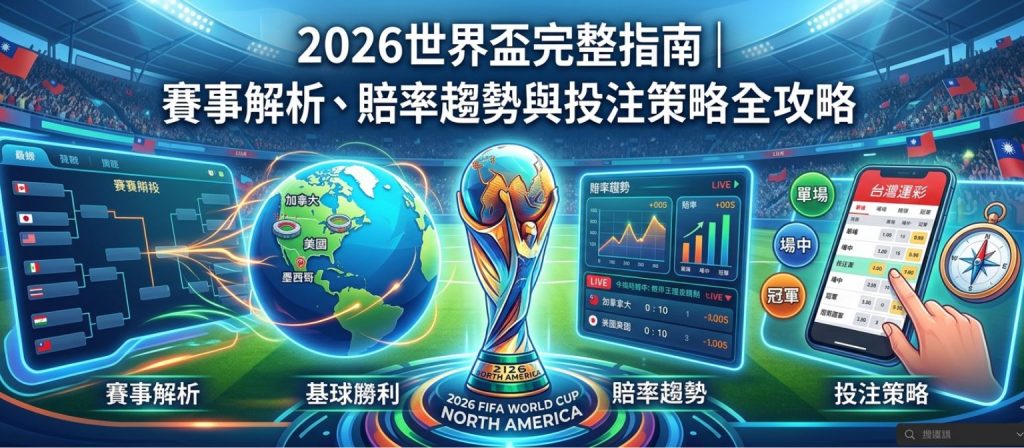 2026世界盃完整指南｜賽事解析、賠率趨勢與投注策略全攻略